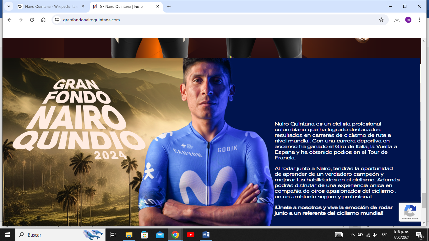 EL GRAN FONDO DE NAIRO EN EL DEPARTAMENTO DEL QUINDIO 28,29 Y 30 DEJUNIO DE 2024